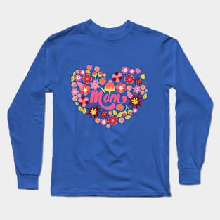 Mom Floral Heart Long Sleeve T-Shirt